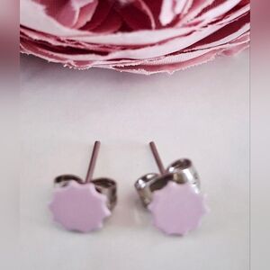 Vintage 80s Purple Stud Earrings